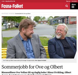 Sommerjobb for Ove og Olbert
