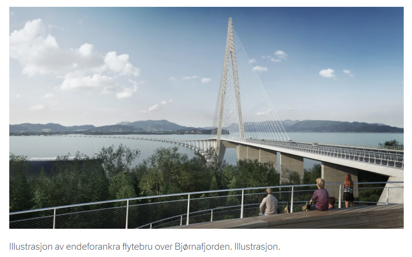 Illustration bridge over the Bjørnafiord